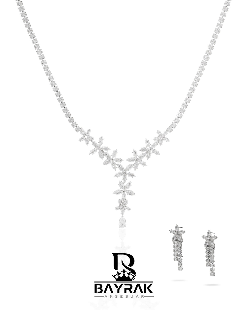 Rosa -398- Crystal-Style Fashion Jewelry Set product photo 1