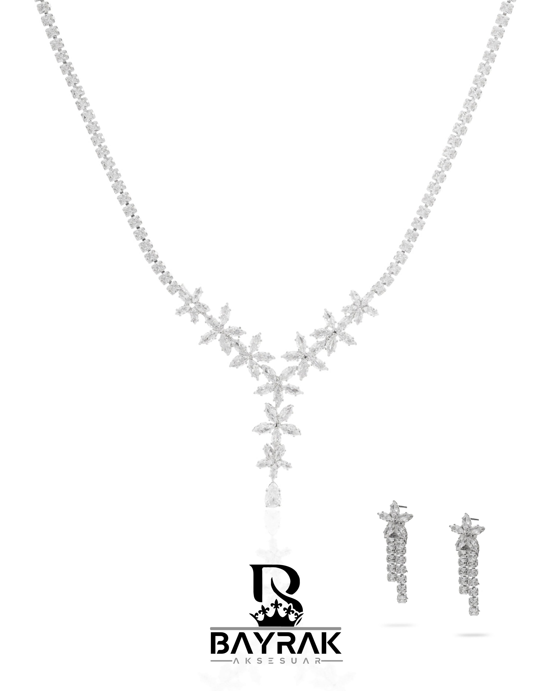 Rosa -398- Crystal-Style Fashion Jewelry Set product photo 1