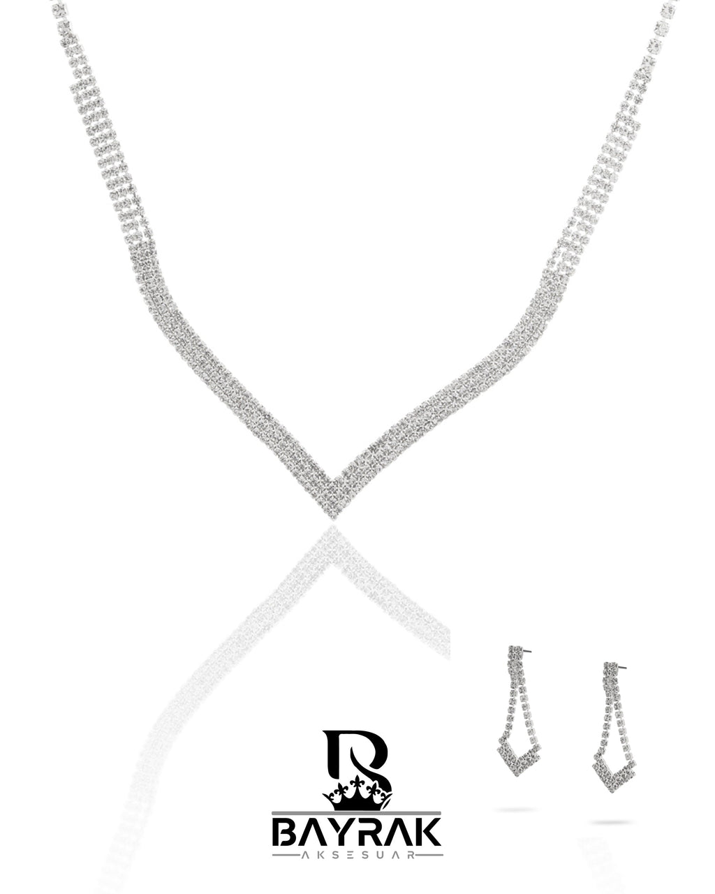 Rosa -400- Crystal-Style Fashion Jewelry Set product photo 1