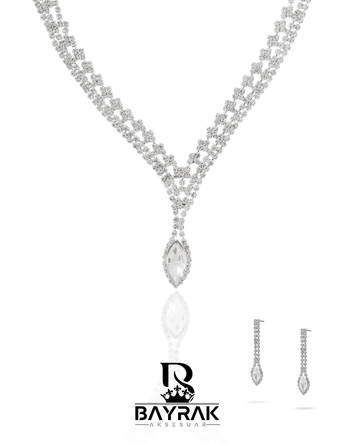 Rosa -424- Crystal-Style Fashion Jewelry Set product photo 1