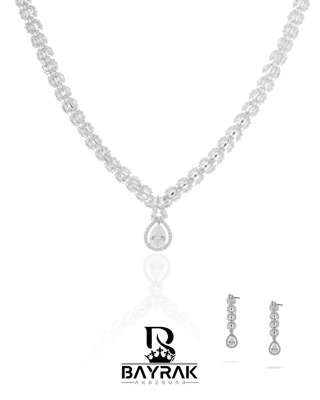 Rosa -430- Crystal-Style Fashion Jewelry Set product photo 1