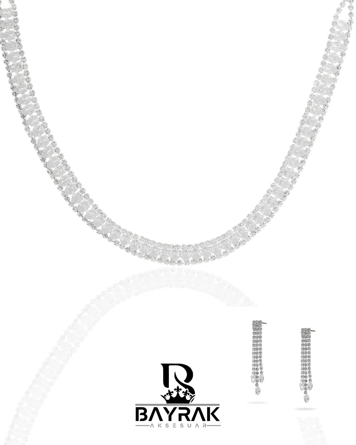 Rosa -434- Crystal-Style Fashion Jewelry Set product photo 1