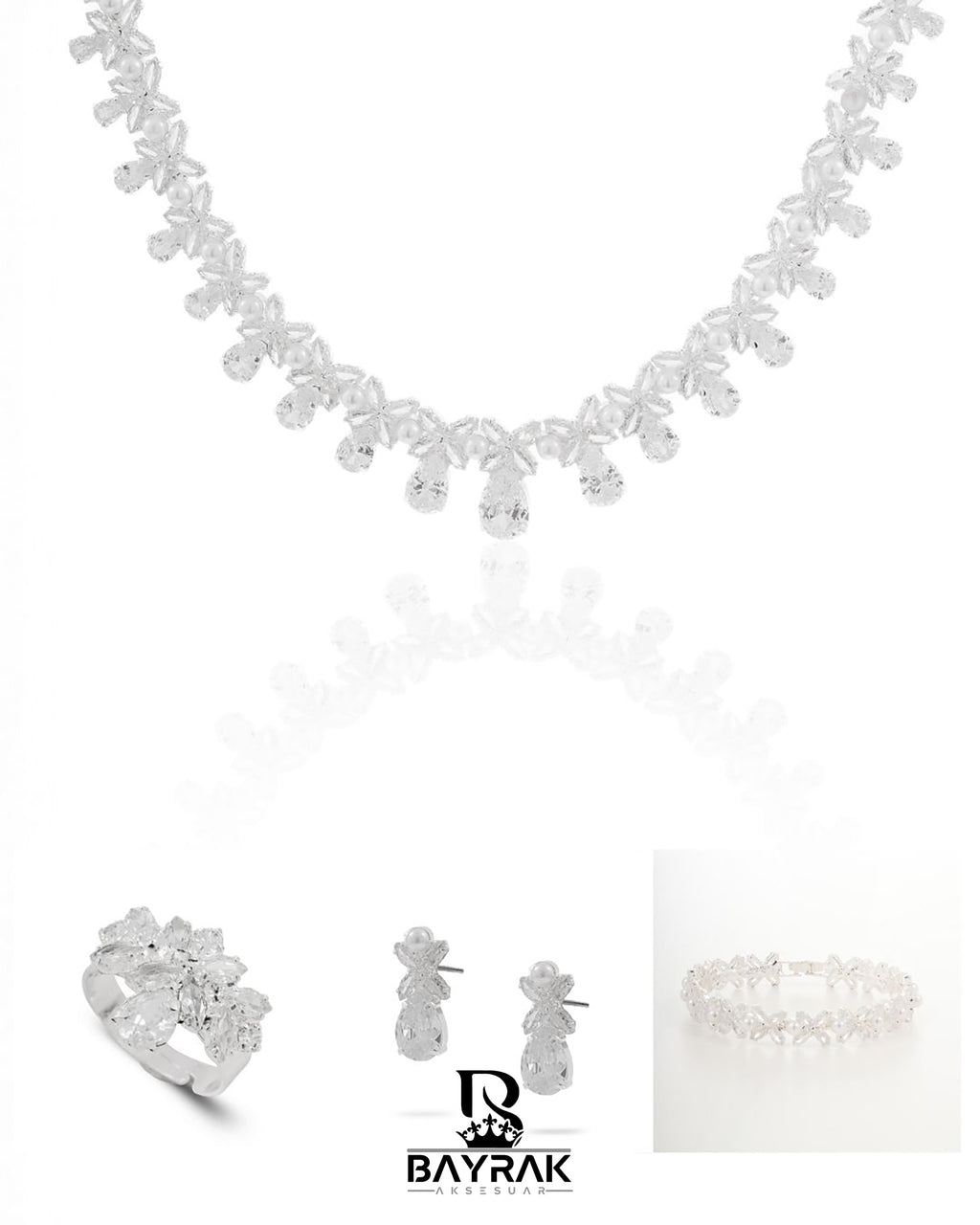 Rosa -436- Crystal-Style Fashion Jewelry Set product photo 1