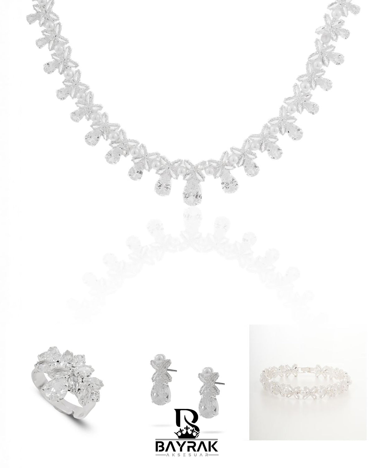 Rosa -436- Crystal-Style Fashion Jewelry Set product photo 1