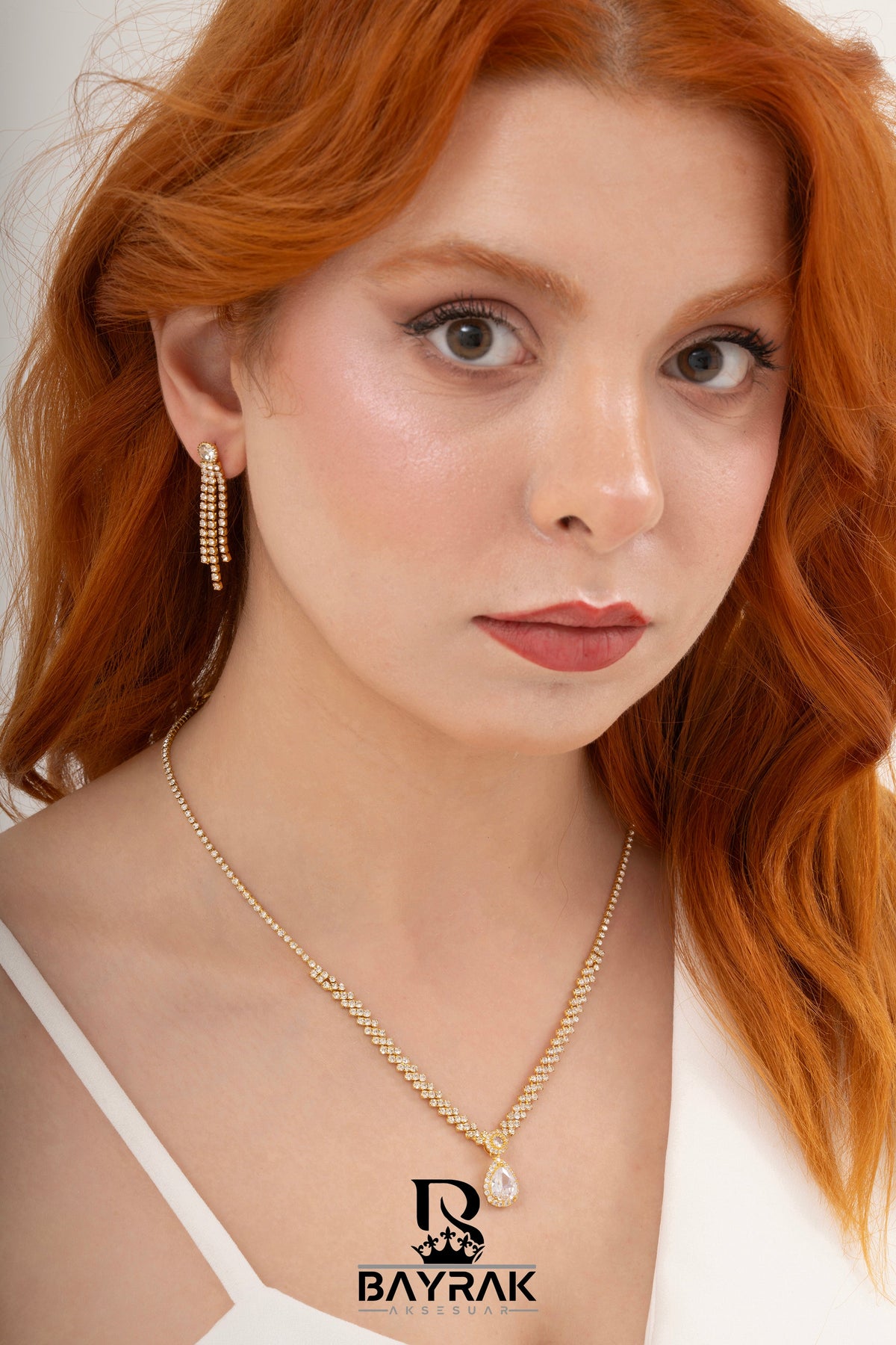 Rosa -348- Crystal-Style Fashion Jewelry Set product photo 6