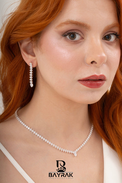Aura -711- Crystal-Style Fashion Jewelry Set product photo 2