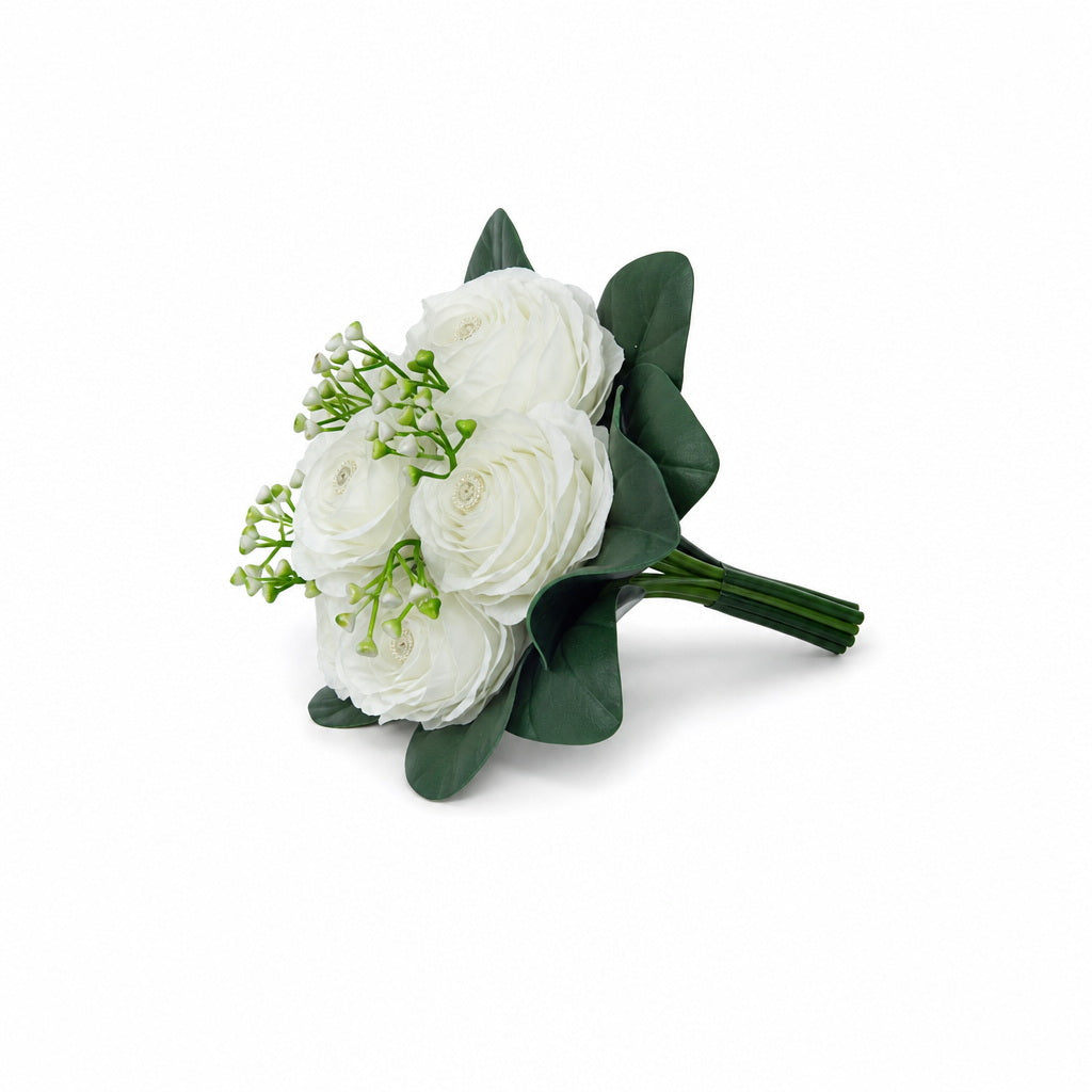 Florea -4010- Beyaz Gul Yesil Yaprakli Atma Bridal Bouquet product photo 1