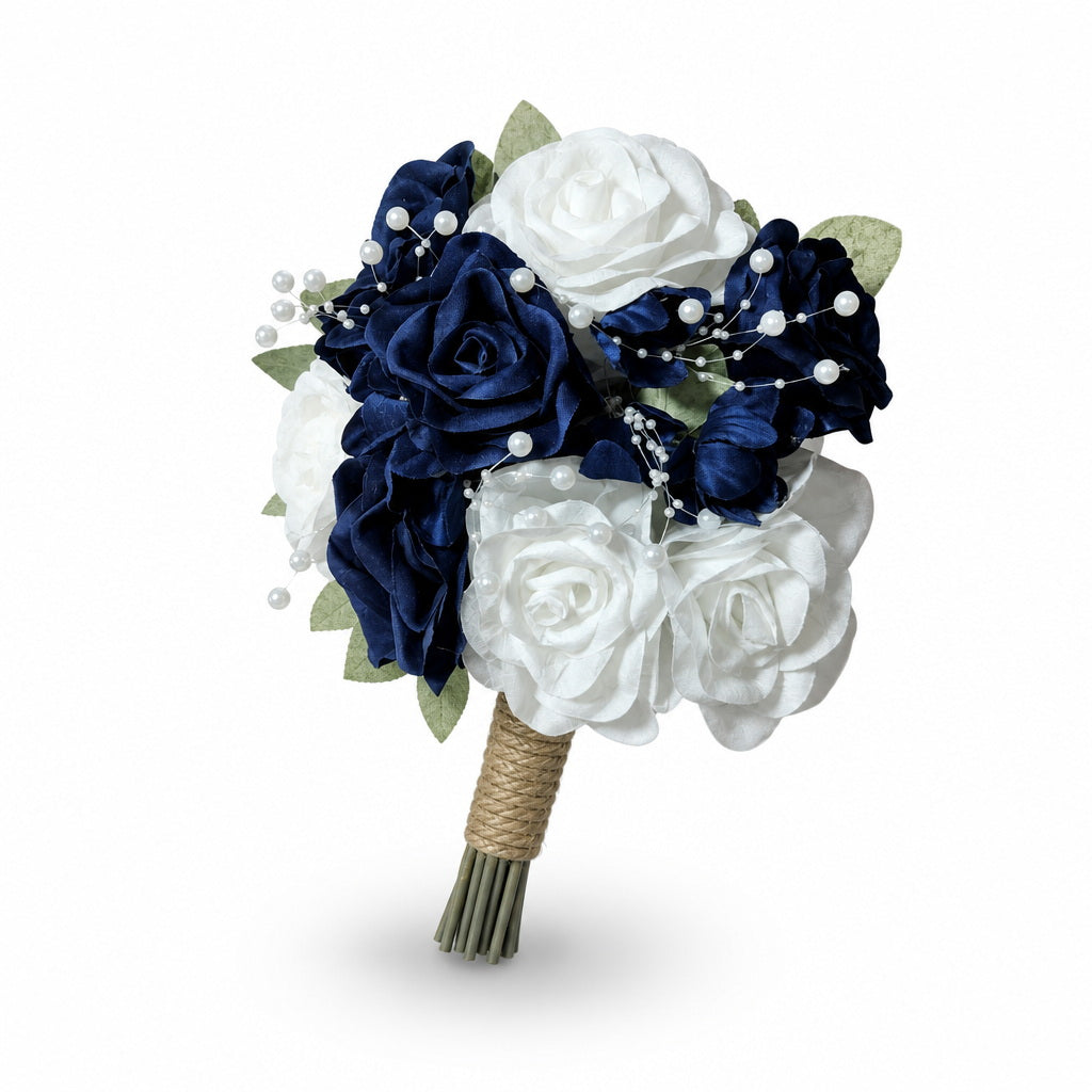 Florea -4030- Lacivert Beyaz Gul Atma Bridal Bouquet product photo 1