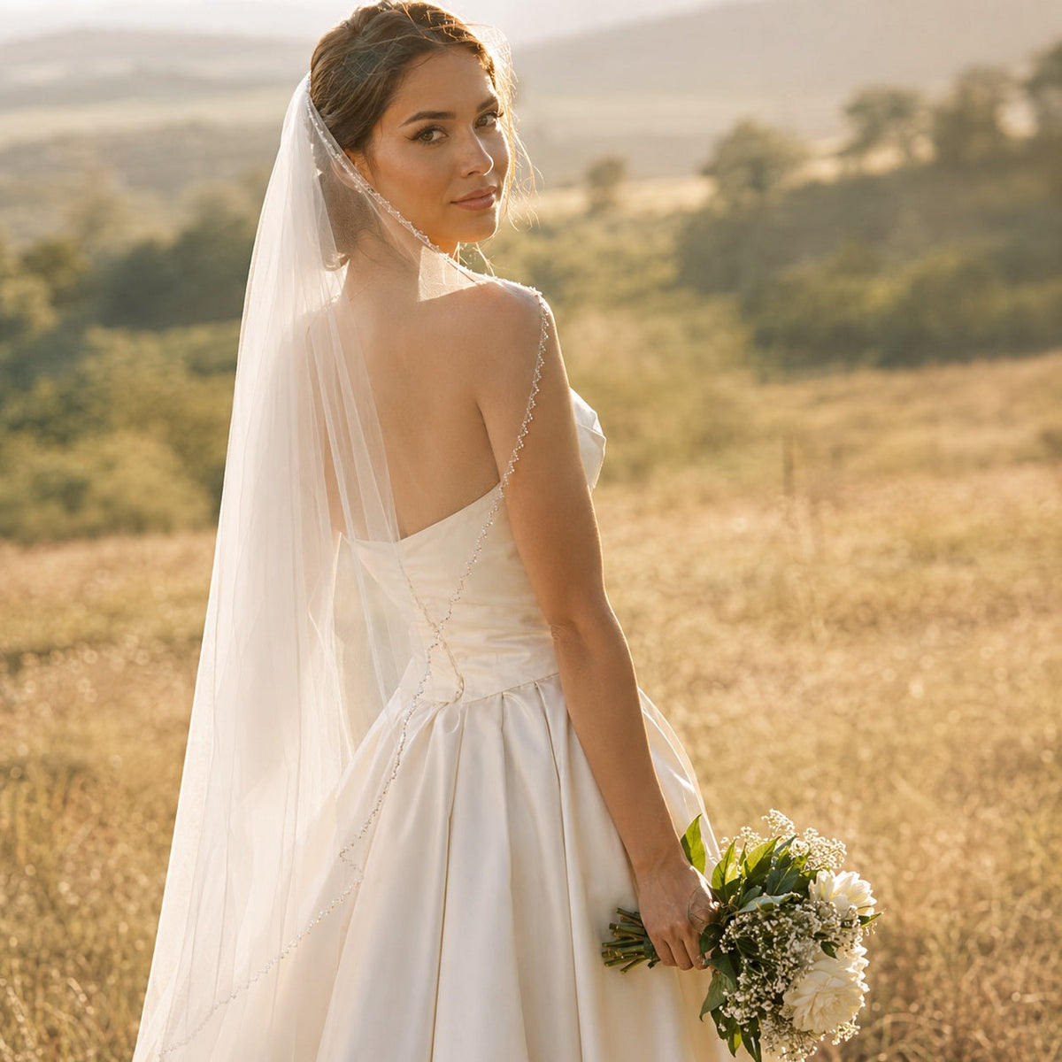 Plain Tulle Bridal Veil product photo 2