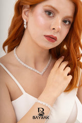 Rosa -372- Crystal-Style Fashion Jewelry Set product photo 2