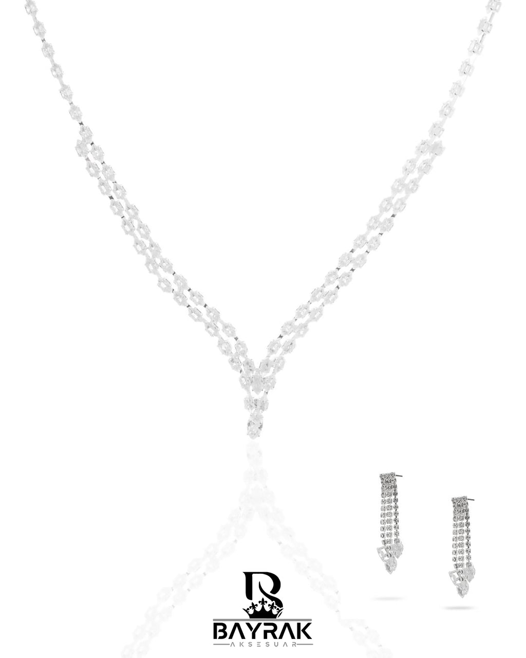 Rosa -388- Crystal-Style Fashion Jewelry Set product photo 1