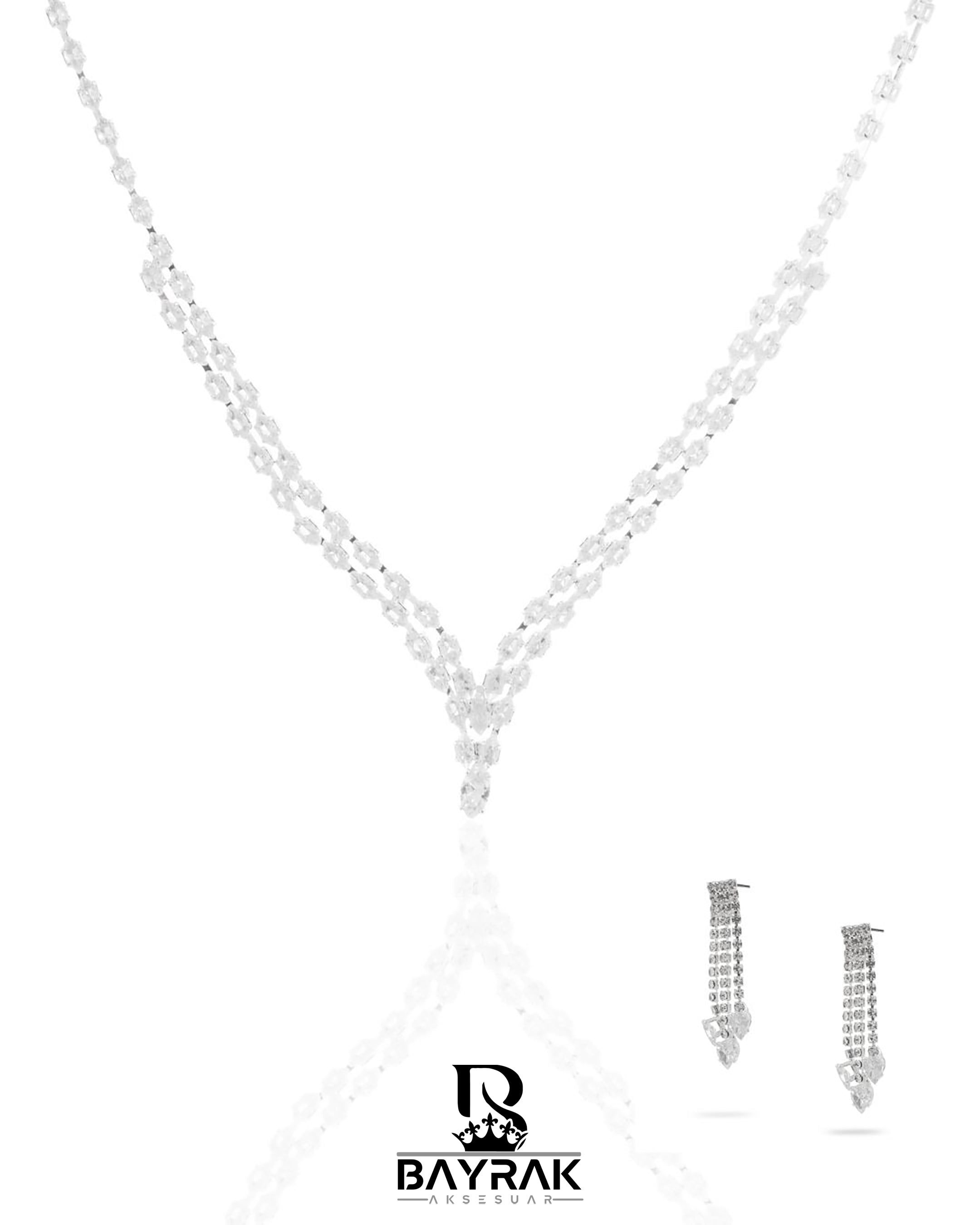 Rosa -388- Crystal-Style Fashion Jewelry Set product photo 1