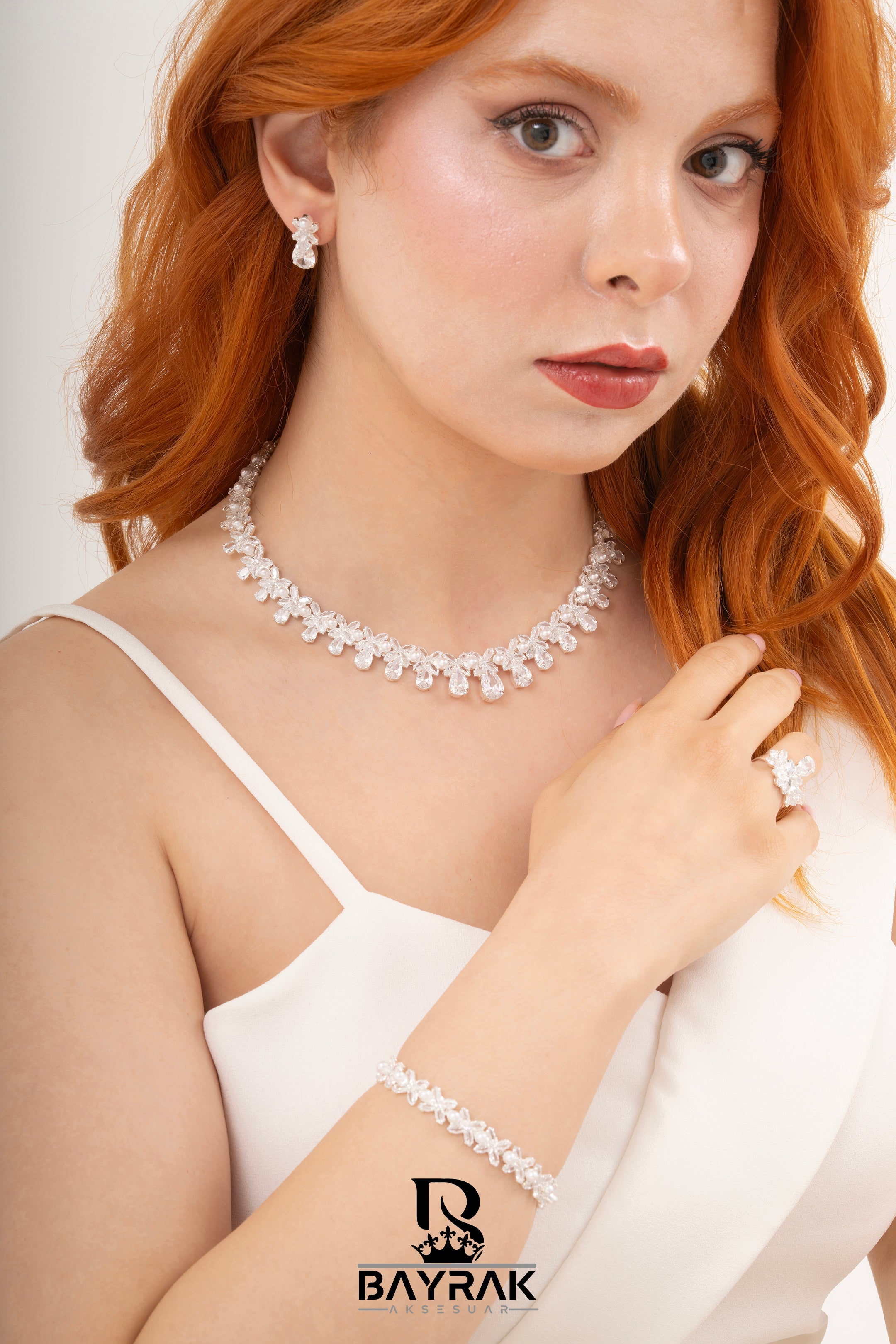 Rosa -436- Crystal-Style Fashion Jewelry Set product photo 2